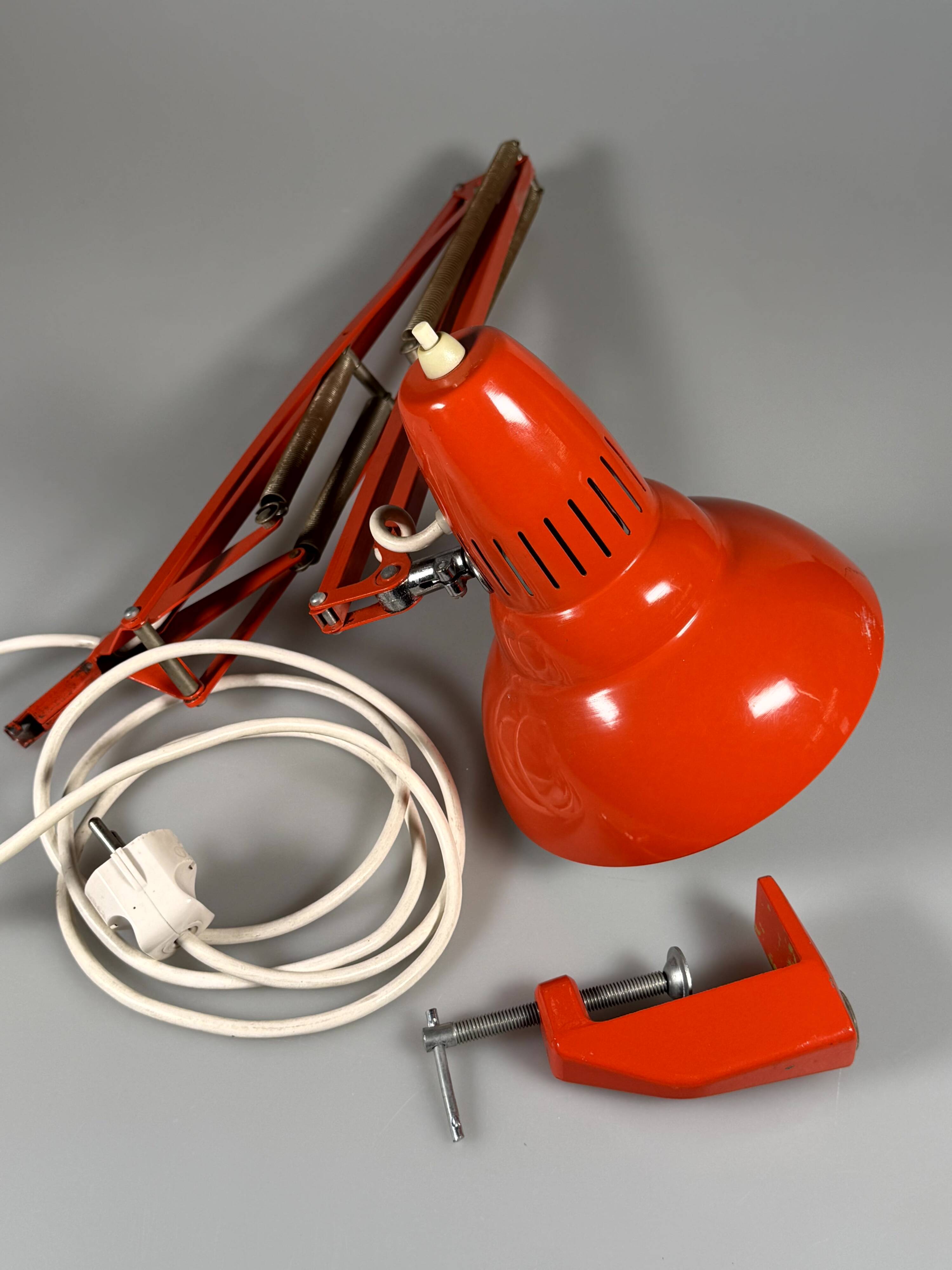 1960s 1970s Desk Lamp Scissor Lamp Metal Space Age Design