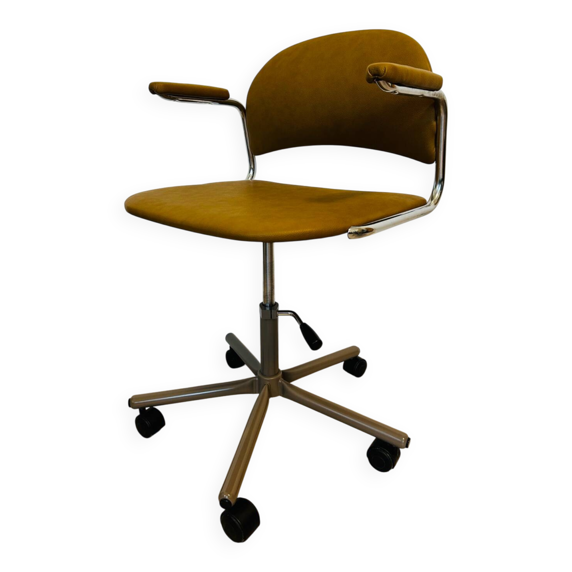 Vintage Mustard Office Chair by Kovona from Czechoslovakia 1970’s