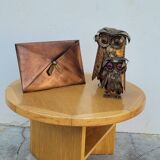 Vintage round coffee table design Maison Regain style 1970s