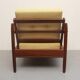 Fauteuil années 1960 jaune pâle, coussins neufs