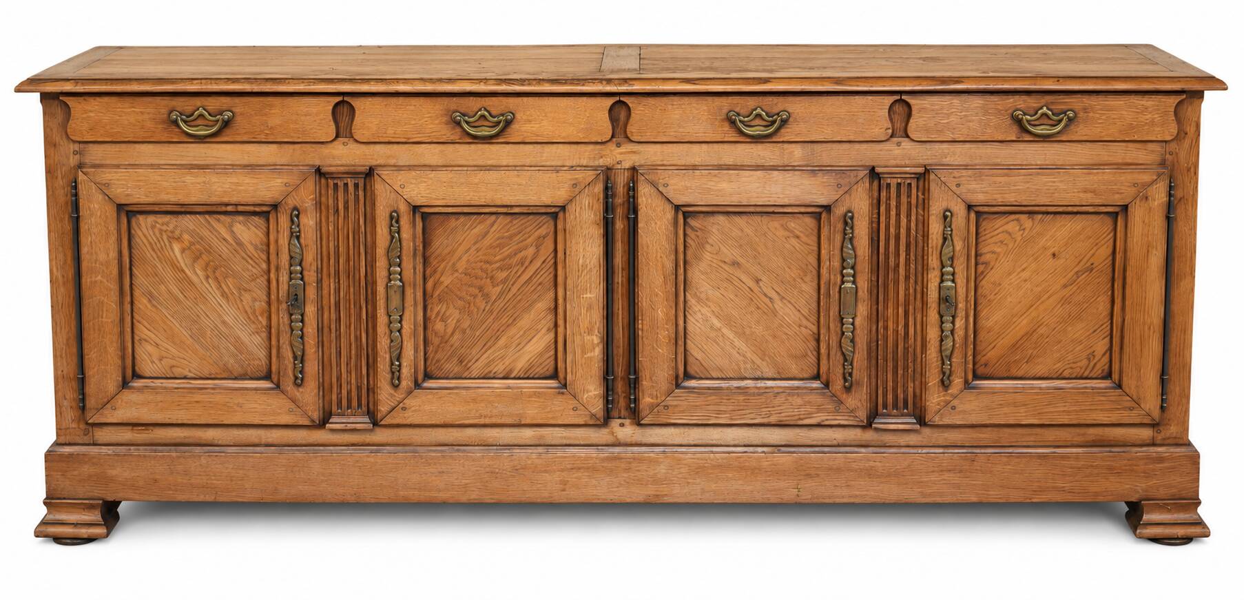Large oak sideboard, 4 doors and 4 drawers – 233 cm