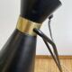 Vintage 1970s black metal cocotte lamp