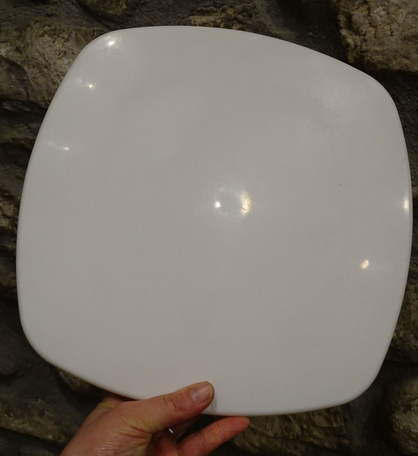 Pola model No. 588 white plastic vintage stool