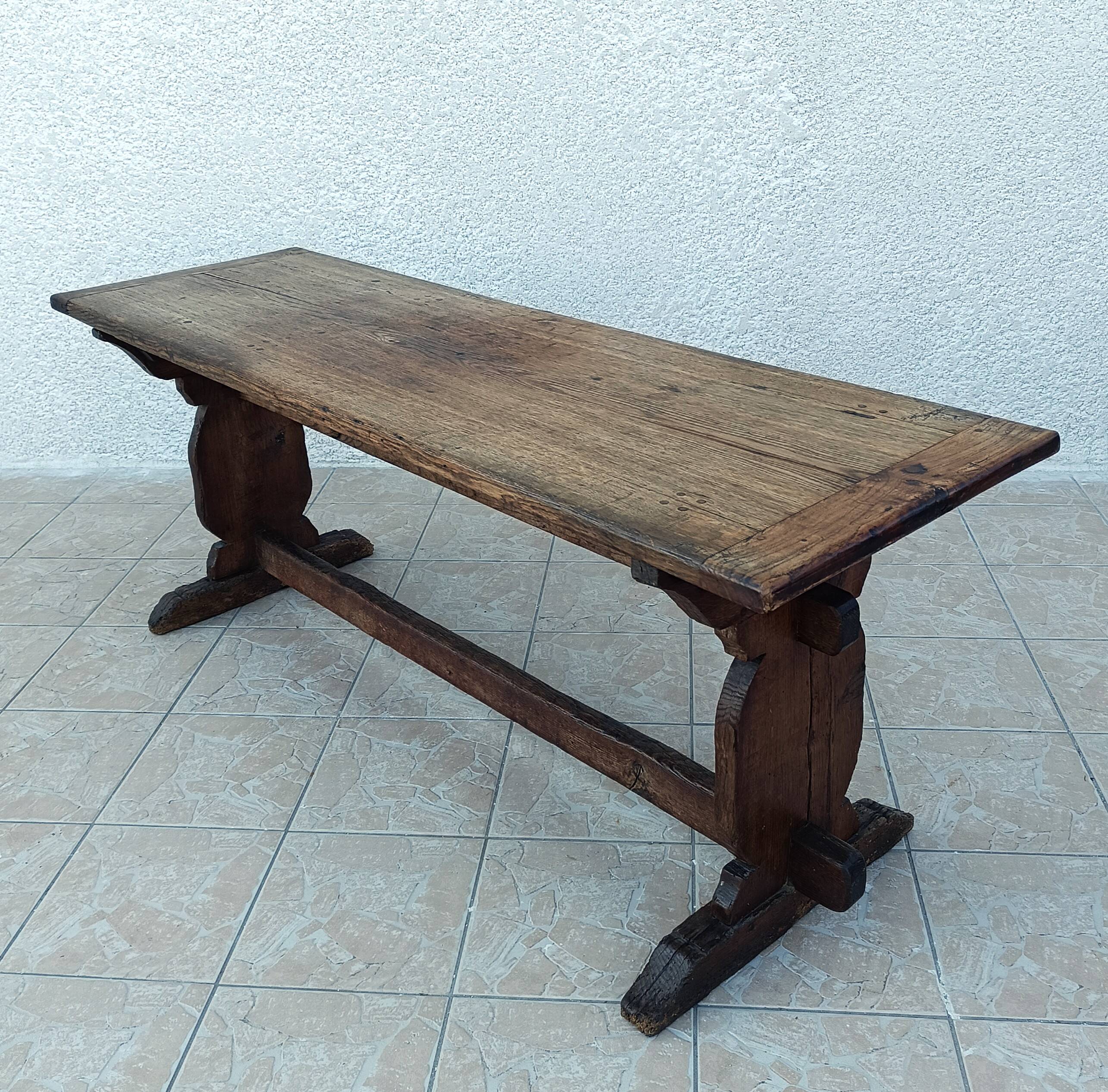 18th Century Solid Oak Monastery Table