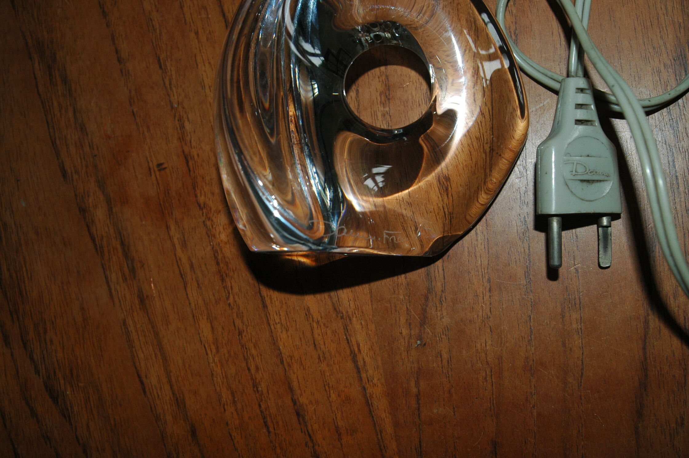 Daum 60s crystal lamp foot