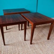 Three rosewood side tables by Séverin Hansen. Denmark 1965