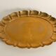 Hollywood Regency Large Oval Brass Tray by Firma Lars Holmström, Sweden 1940's
