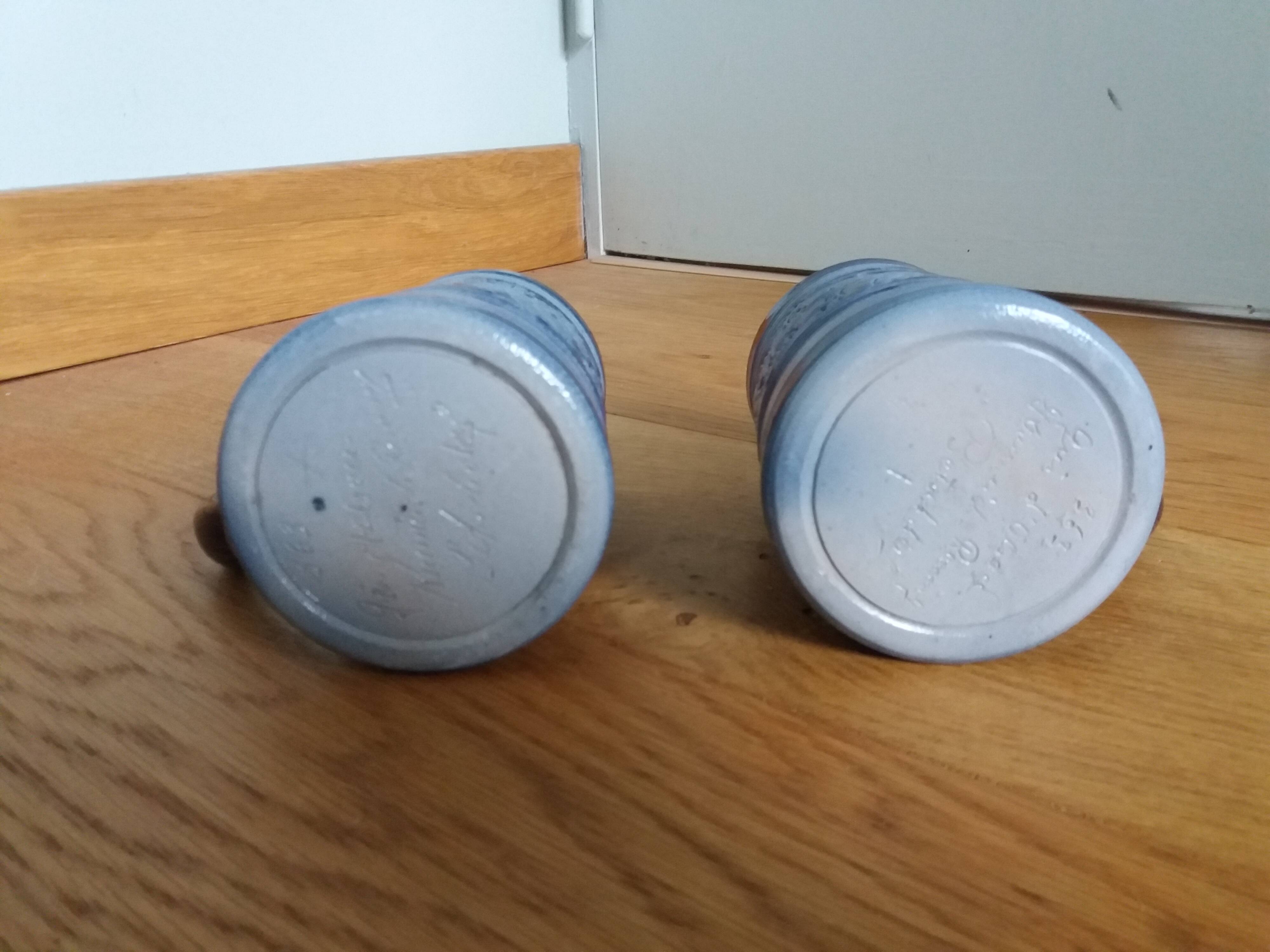 Mug cup in Alsace Betschdorf sandstone signed Krumeich Remmy