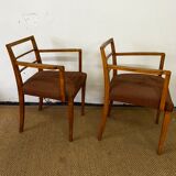 Paire de fauteuils accoudoirs vintage