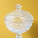 Vintage Cibulak Glass Pedestal Box by Oavel Panek: Czech Bonbon Candy Jar