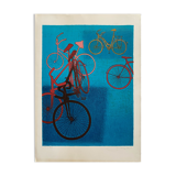 "Bicycles" lithograph by Daniel Riberzani