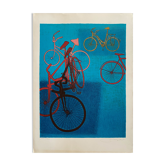 "Bicycles" lithograph by Daniel Riberzani