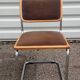 Series of 4 wooden chairs by Marcel in wood and fabric