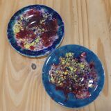 Assiettes en céramique flammée