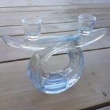 Candlesticks double arms crystal years 50-60