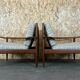 2 60s 70s teak easy chair lounge chair danish modern design 70s
