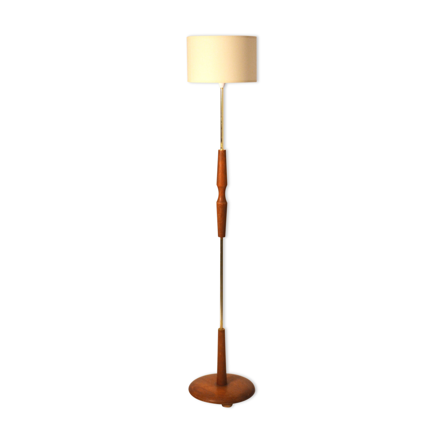 Lamppost in teak and brass 60 years