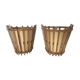 Paire d'appliques vintage en bambou