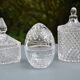 Ensemble de bonbonnières/boîtes en verre