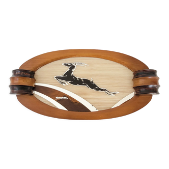 Vintage art deco antelope tray
