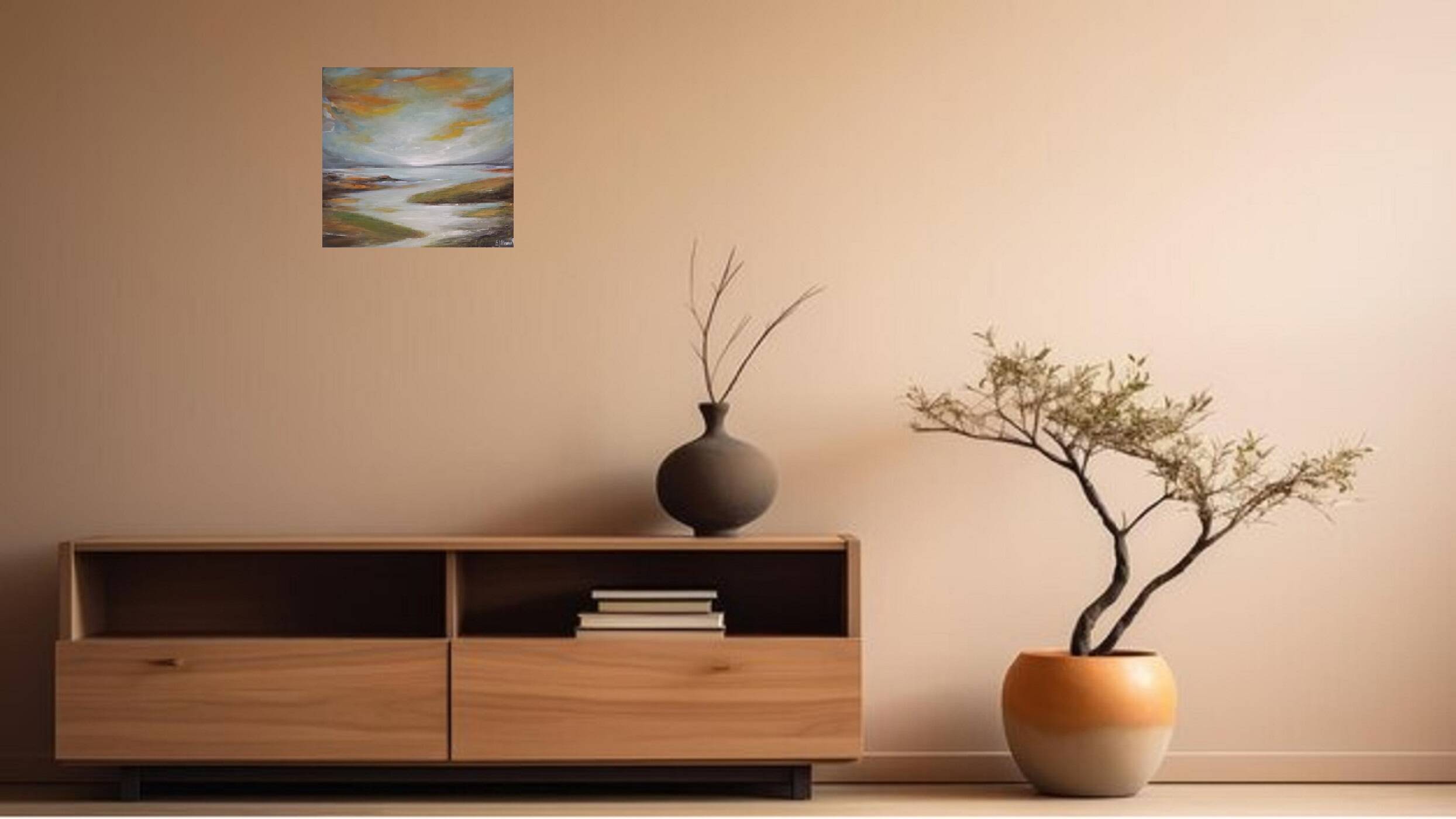 Original landscape painting signed and delivered with its certificate of authenticity.