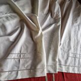 Antique hand embroidered linen 1 sheet 2 pillowcases 1 bolster cover