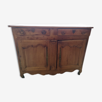 Sideboard with 2 doors and 2 drawers in cherry wood from the 18th century