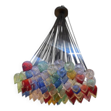 Multicolored Murano Style Glass Drops Chandelier by Simoeng