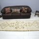 White & Beige Wool Handmade Rug sku 2215