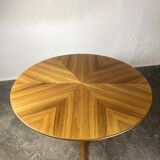 Adjustable table, Scandinavian, walnut, 1960 “Mount and Lower”.