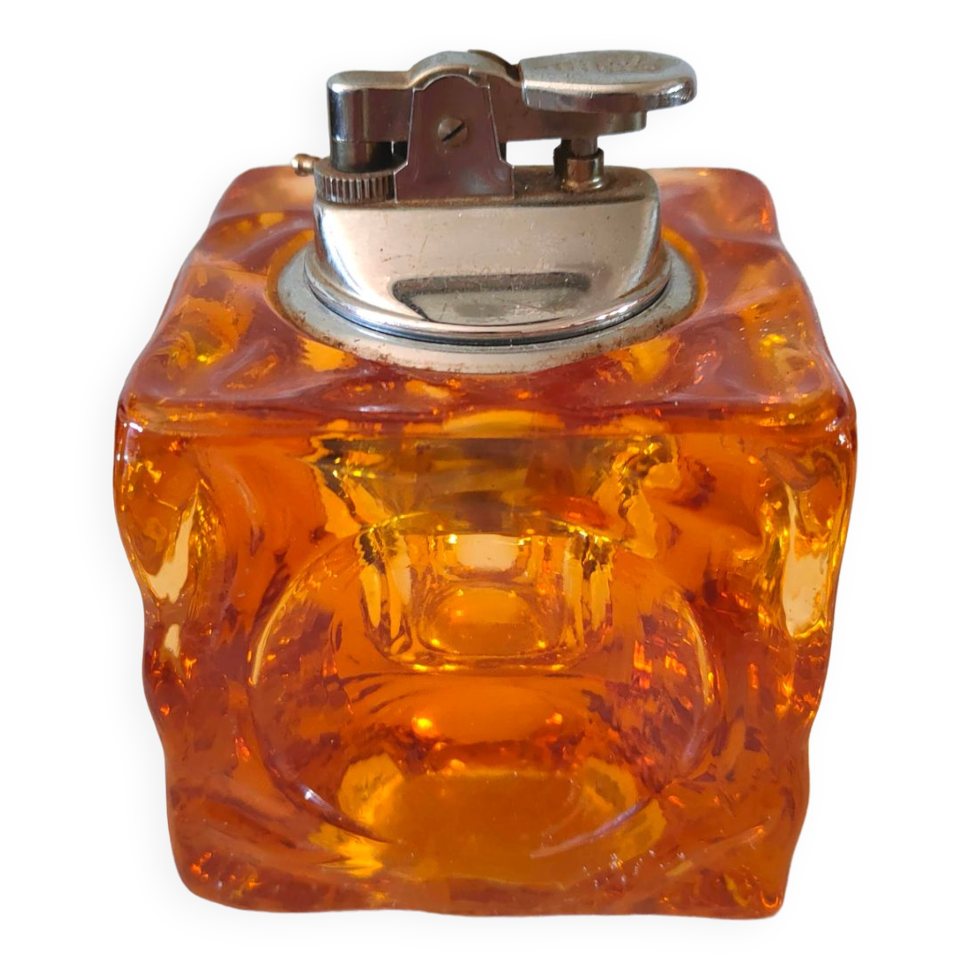 Amber glass lighter design 70s