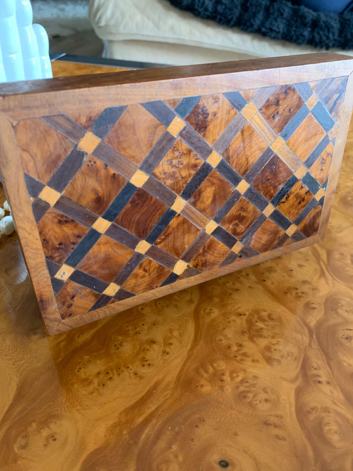 Old marquetry box
