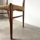 GS60 chair in exotic wood and straw, Arne Wahl Iversen, 1960s