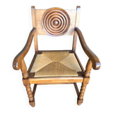 Reserved for anne pair of straw armchairs