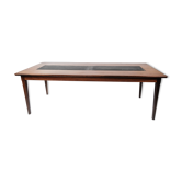Coffee table in rosewood and black slate of Danish design, 1960s
