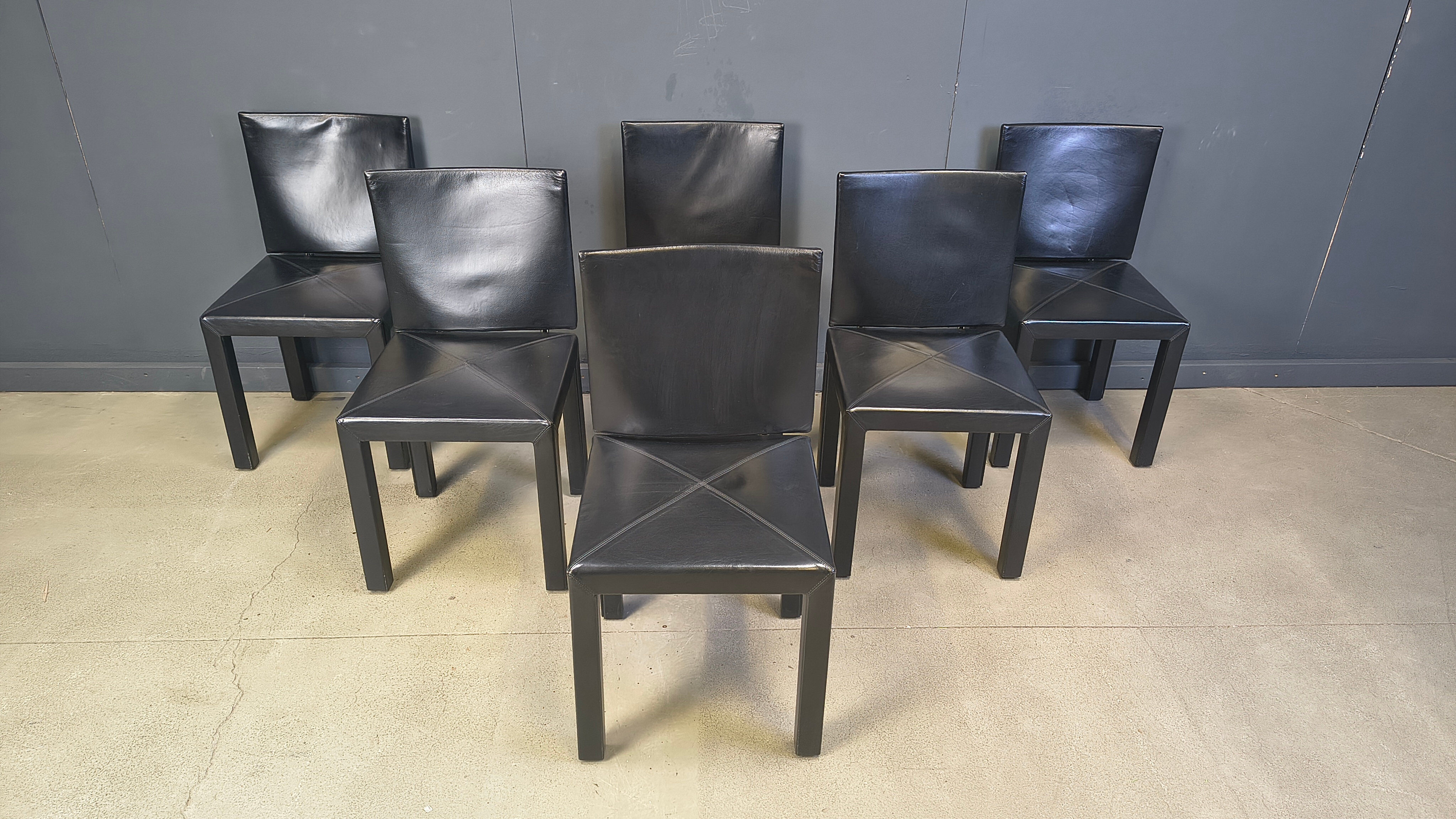 Arcadia dining chairs by Paolo Piva for B&B Italia set of 6