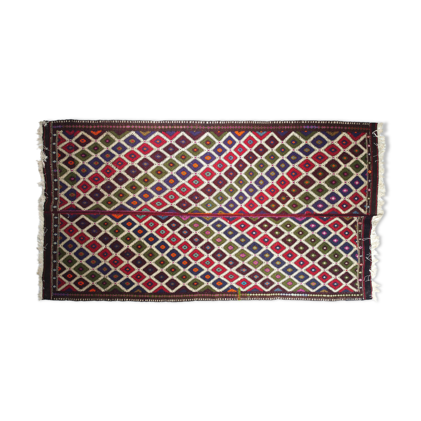 Anatolian handmade kilim rug 153 x 289 cm