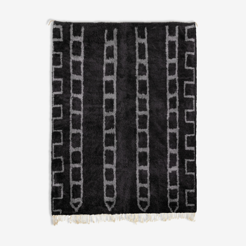 Tapis marocain moderne noir