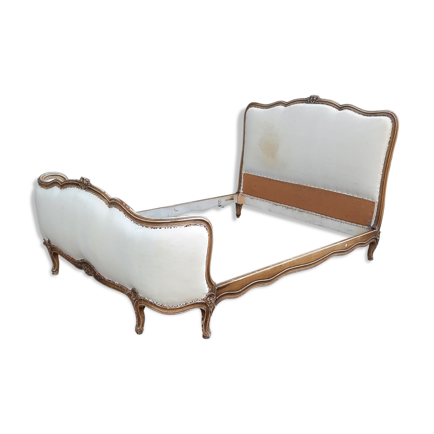 Louis XV style upholstered bed