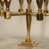 Swedish vintage brass seven arm candelabra by Gusum