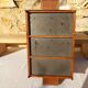 Small wood and metal bird cage and its fabric piou piou