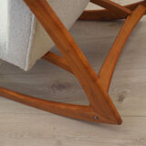 Beech rocking armchair, Danish design, 1970s, Denmark