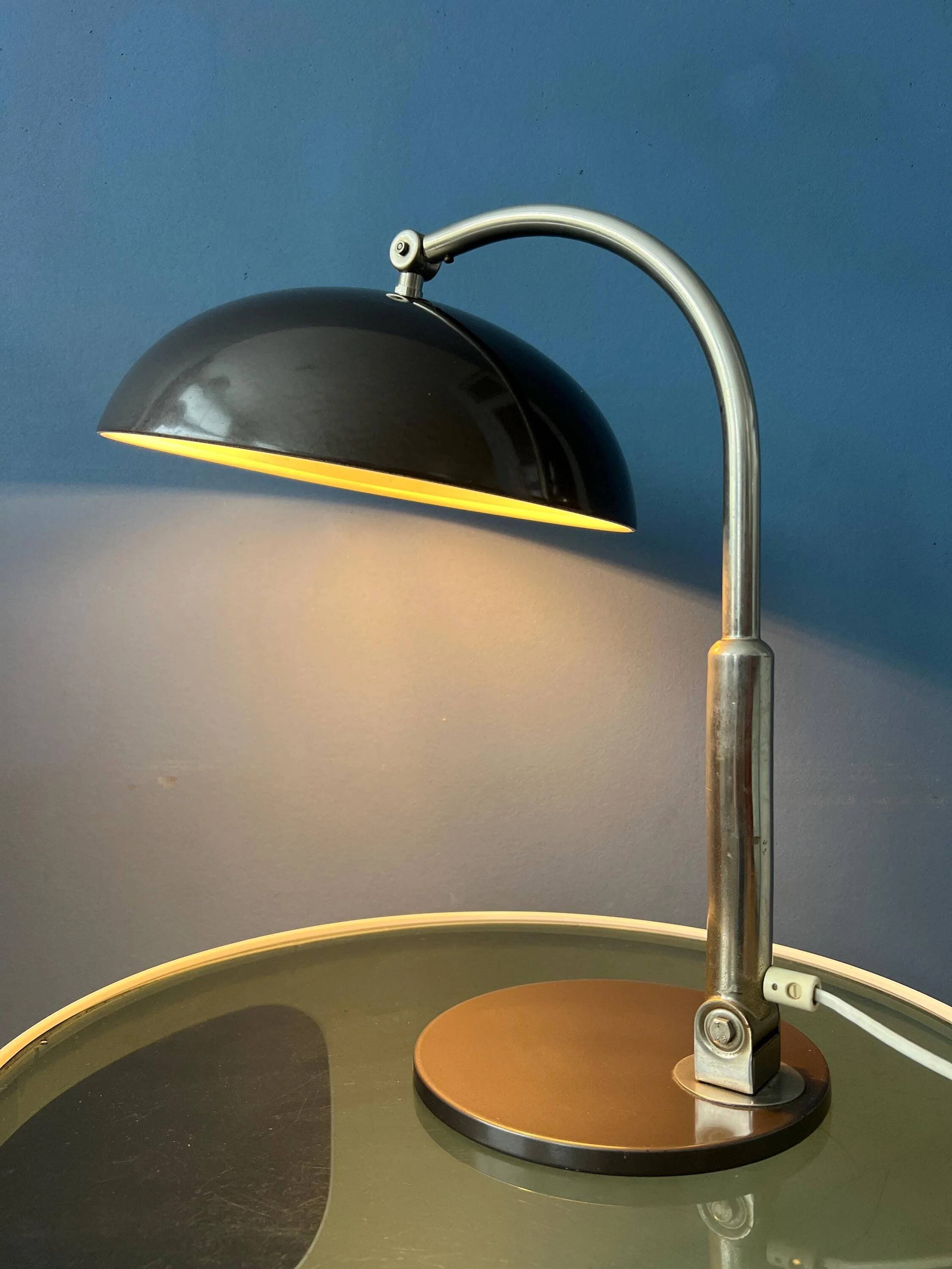 Vintage black desk lamp Hala Busquet 144 by Herman Busquet
