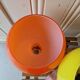 Set of 2 Yellow and Orange Opaline Chandeliers