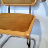 Pair of B64 chairs in leather crust by Marcel Breuer