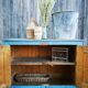 Buffet campagne patiné bleu