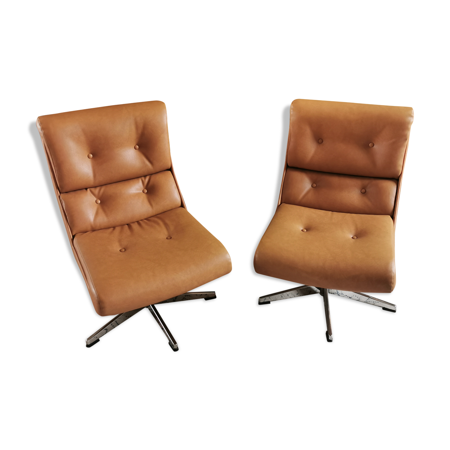 Pair of scandinavian armchairs 1970