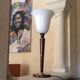 Lampe Mazda acajou art déco 1950