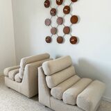 Pair of 70s designer armchairs