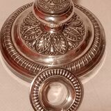 Directoire style candle holder in silver metal